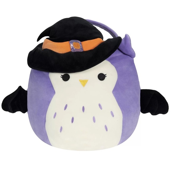 Squishmallows Holly Owl Treat Pail 12” plush basket - Picture 5 of 7